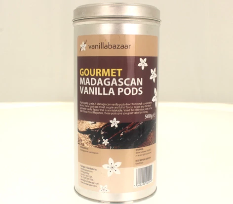 Gourmet Vanilla Pods; 500g Tin (approx.125)