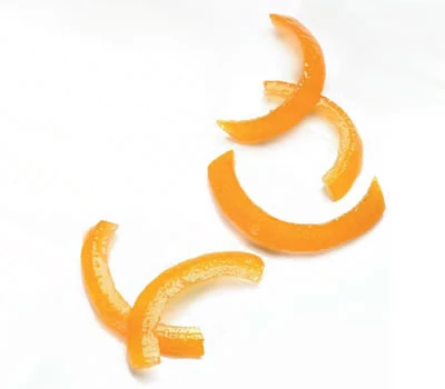 Candied Orange Peel Strips, drained